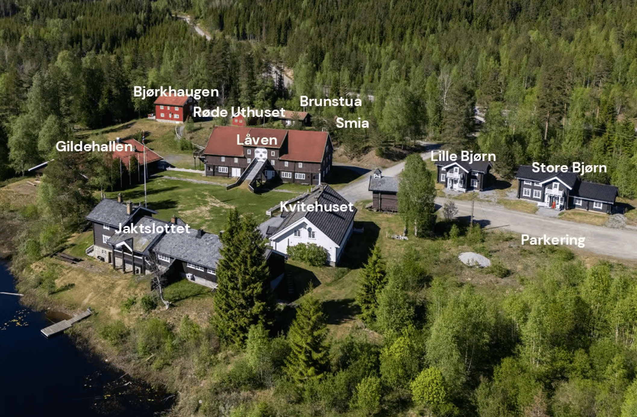 Oversiktsbilde av Malungen Gjestegård